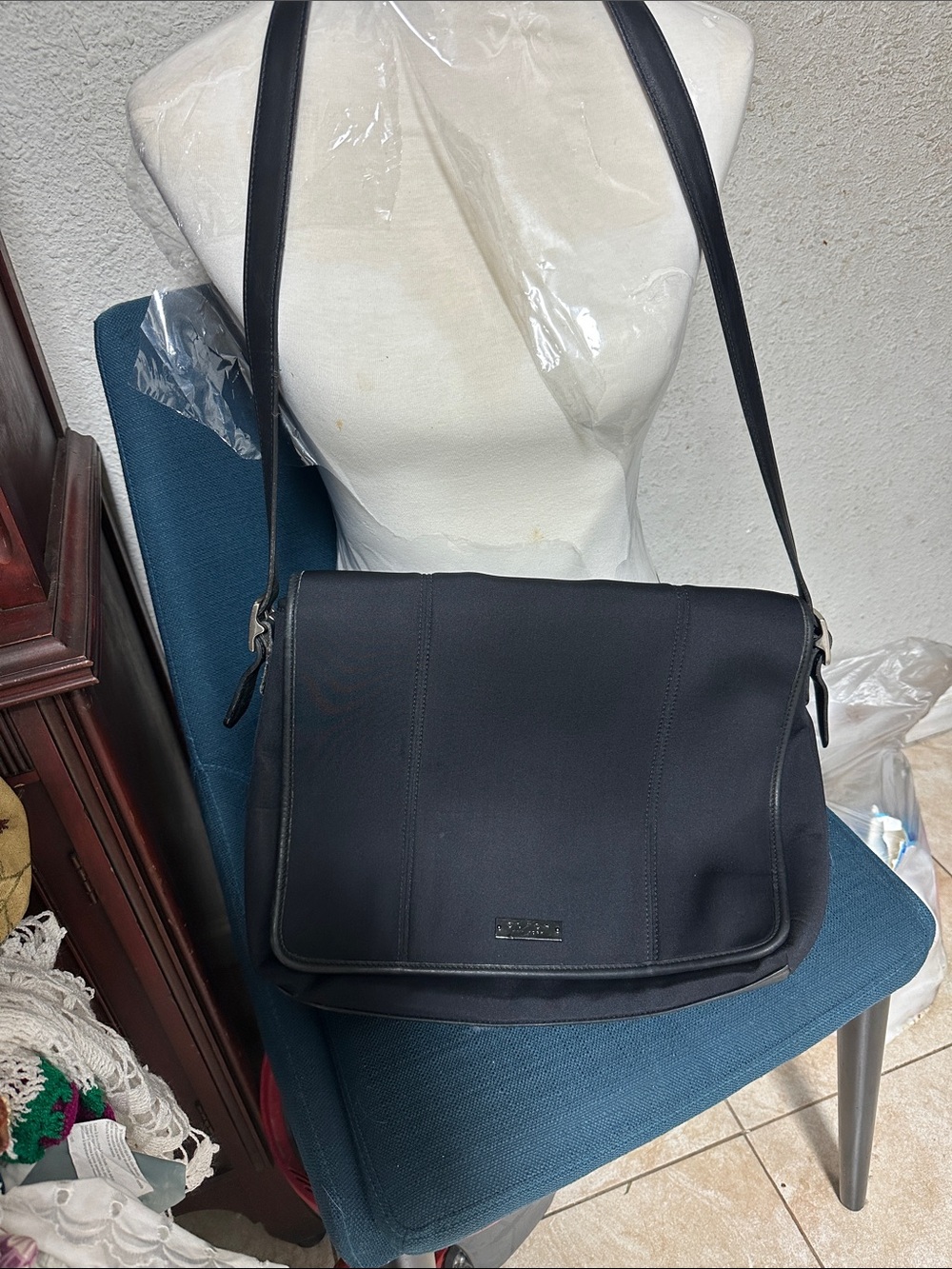 Coach Black Men's Messenger Bag with Adjustable Strap
